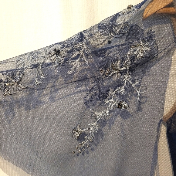 Marchesa Blue Ombre Evening Gown - Picture 7 of 11